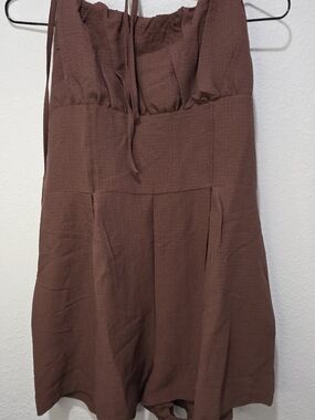 Women's Brown Halter Romper - Unbranded